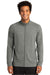Sport-Tek ST560 Mens Flex Fleece Moisture Wicking Full Zip Sweatshirt w/ Pockets Heather Light Grey Model Front