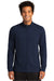 Sport-Tek ST560 Mens Flex Fleece Moisture Wicking Full Zip Sweatshirt w/ Pockets True Navy Blue Model Front