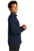 Sport-Tek ST560 Mens Flex Fleece Moisture Wicking Full Zip Sweatshirt w/ Pockets True Navy Blue Model Side