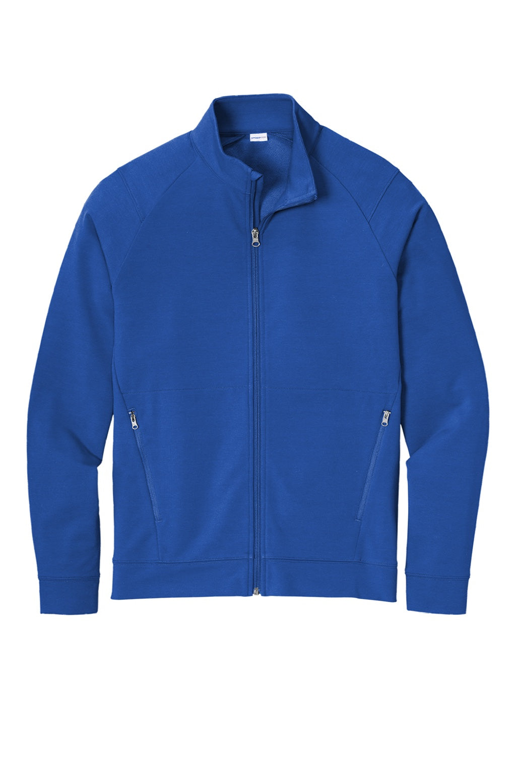 Sport-Tek ST560 Mens Flex Fleece Moisture Wicking Full Zip Sweatshirt w/ Pockets True Royal Blue Flat Front