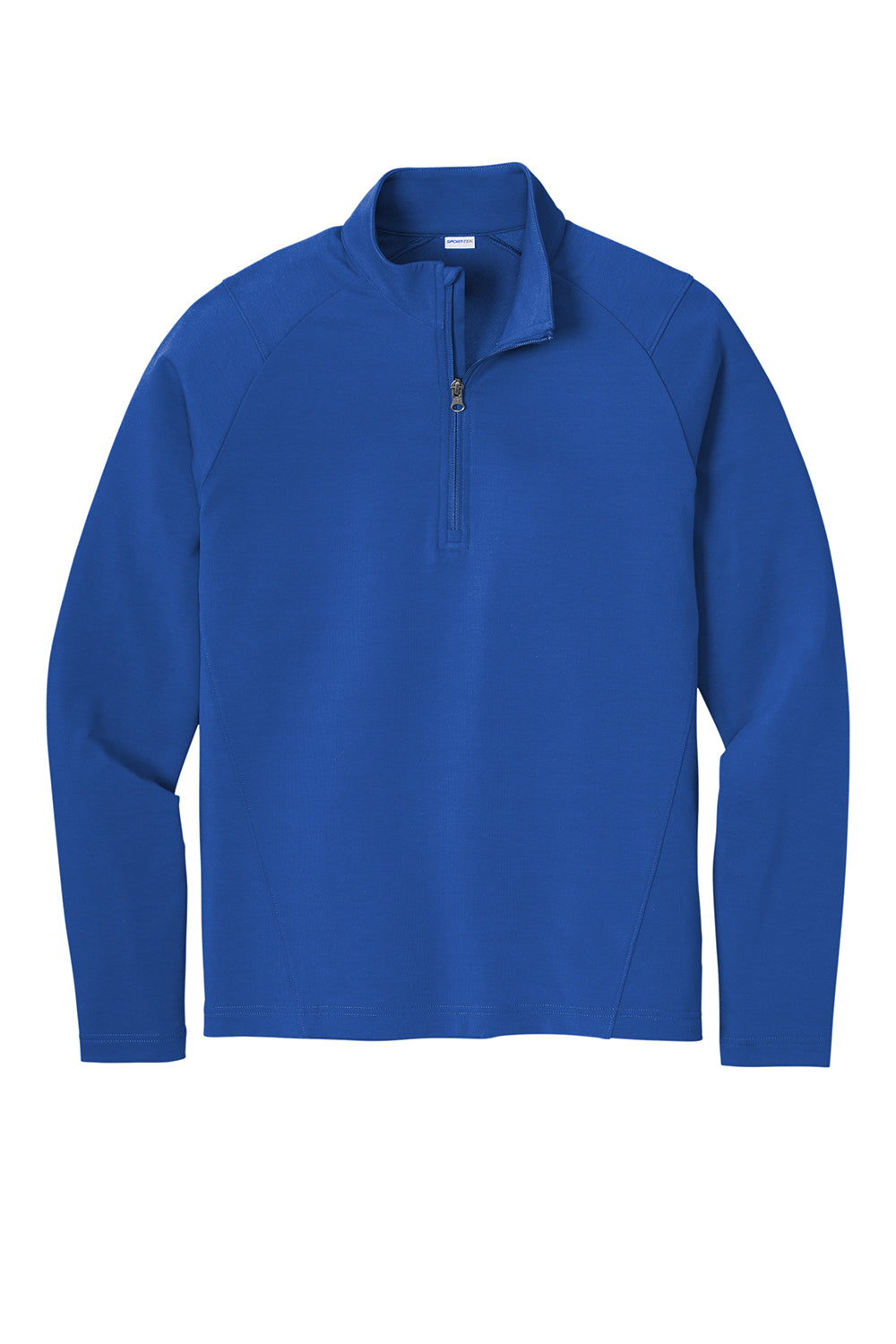 Sport-Tek ST561 Mens Flex Fleece Moisture Wicking 1/4 Zip Sweatshirt True Royal Blue Flat Front
