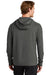 Sport-Tek ST562 Mens Flex Fleece Moisture Wicking Hooded Sweatshirt Hoodie w/ Pockets Heather Dark Grey Model Back