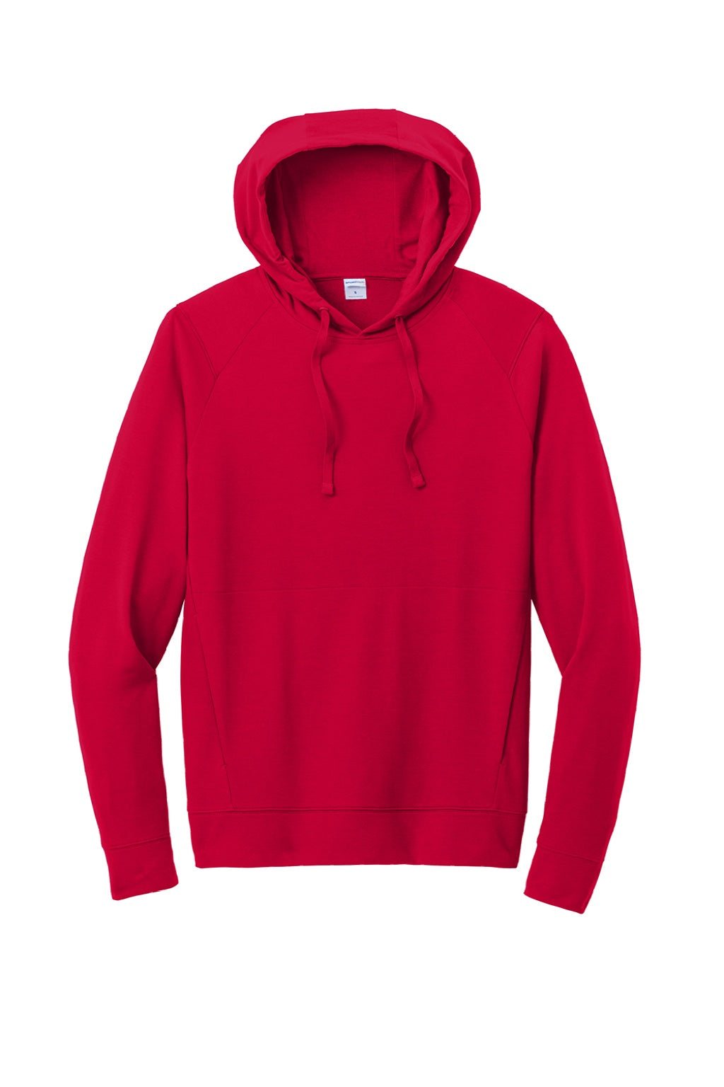 Sport-Tek ST562 Mens Flex Fleece Moisture Wicking Hooded Sweatshirt Hoodie w/ Pockets Deep Red Flat Front