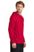 Sport-Tek ST562 Mens Flex Fleece Moisture Wicking Hooded Sweatshirt Hoodie w/ Pockets Deep Red Model Side