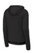 Sport-Tek ST570 Mens Strive PosiCharge Full Zip Hooded Sweatshirt Hoodie w/ Pockets Black Flat Back