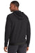 Sport-Tek ST570 Mens Strive PosiCharge Full Zip Hooded Sweatshirt Hoodie w/ Pockets Black Model Back