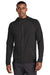 Sport-Tek ST570 Mens Strive PosiCharge Full Zip Hooded Sweatshirt Hoodie w/ Pockets Black Model Front
