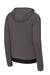 Sport-Tek ST570 Mens Strive PosiCharge Full Zip Hooded Sweatshirt Hoodie w/ Pockets Graphite Grey Flat Back