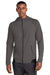 Sport-Tek ST570 Mens Strive PosiCharge Full Zip Hooded Sweatshirt Hoodie w/ Pockets Graphite Grey Model Front