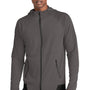 Sport-Tek Mens Strive PosiCharge Full Zip Hooded Sweatshirt Hoodie w/ Pockets - Graphite Grey