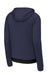 Sport-Tek ST570 Mens Strive PosiCharge Full Zip Hooded Sweatshirt Hoodie w/ Pockets True Navy Blue Flat Back