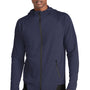 Sport-Tek Mens Strive PosiCharge Full Zip Hooded Sweatshirt Hoodie w/ Pockets - True Navy Blue