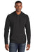 Sport-Tek ST571 Mens Strive PosiCharge Hooded Sweatshirt Hoodie w/ Pouch Pocket Black Model Front