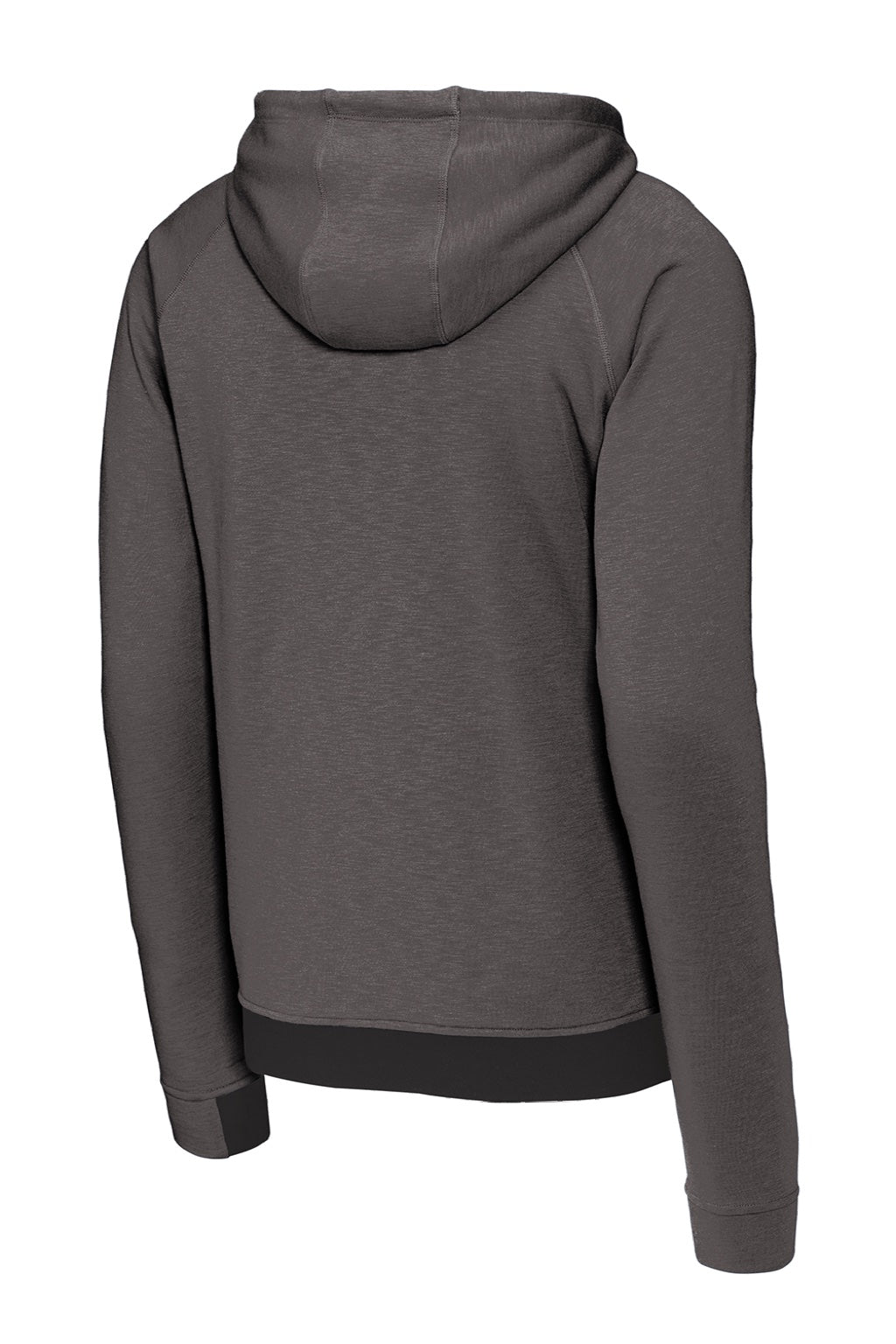 Sport-Tek ST571 Mens Strive PosiCharge Hooded Sweatshirt Hoodie w/ Pouch Pocket Graphite Grey Flat Back