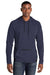 Sport-Tek ST571 Mens Strive PosiCharge Hooded Sweatshirt Hoodie w/ Pouch Pocket True Navy Blue Model Front