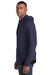 Sport-Tek ST571 Mens Strive PosiCharge Hooded Sweatshirt Hoodie w/ Pouch Pocket True Navy Blue Model Side