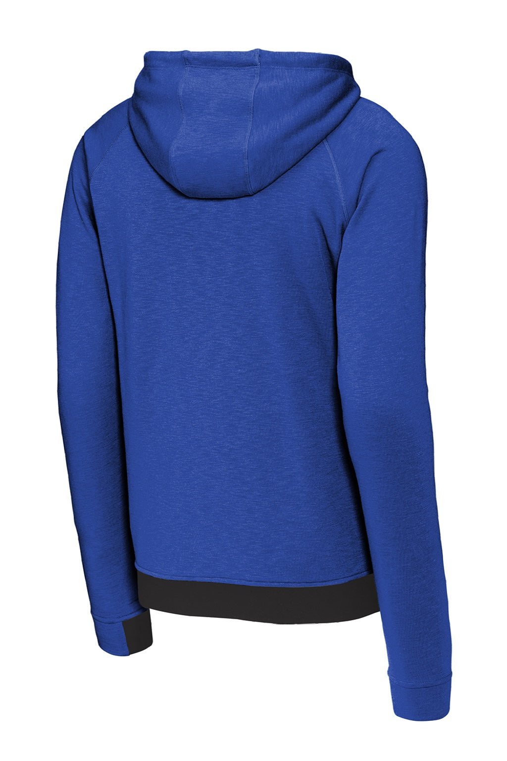 Sport-Tek ST571 Mens Strive PosiCharge Hooded Sweatshirt Hoodie w/ Pouch Pocket True Royal Blue Flat Back