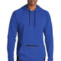 Sport-Tek Mens Strive PosiCharge Hooded Sweatshirt Hoodie w/ Pouch Pocket - True Royal Blue