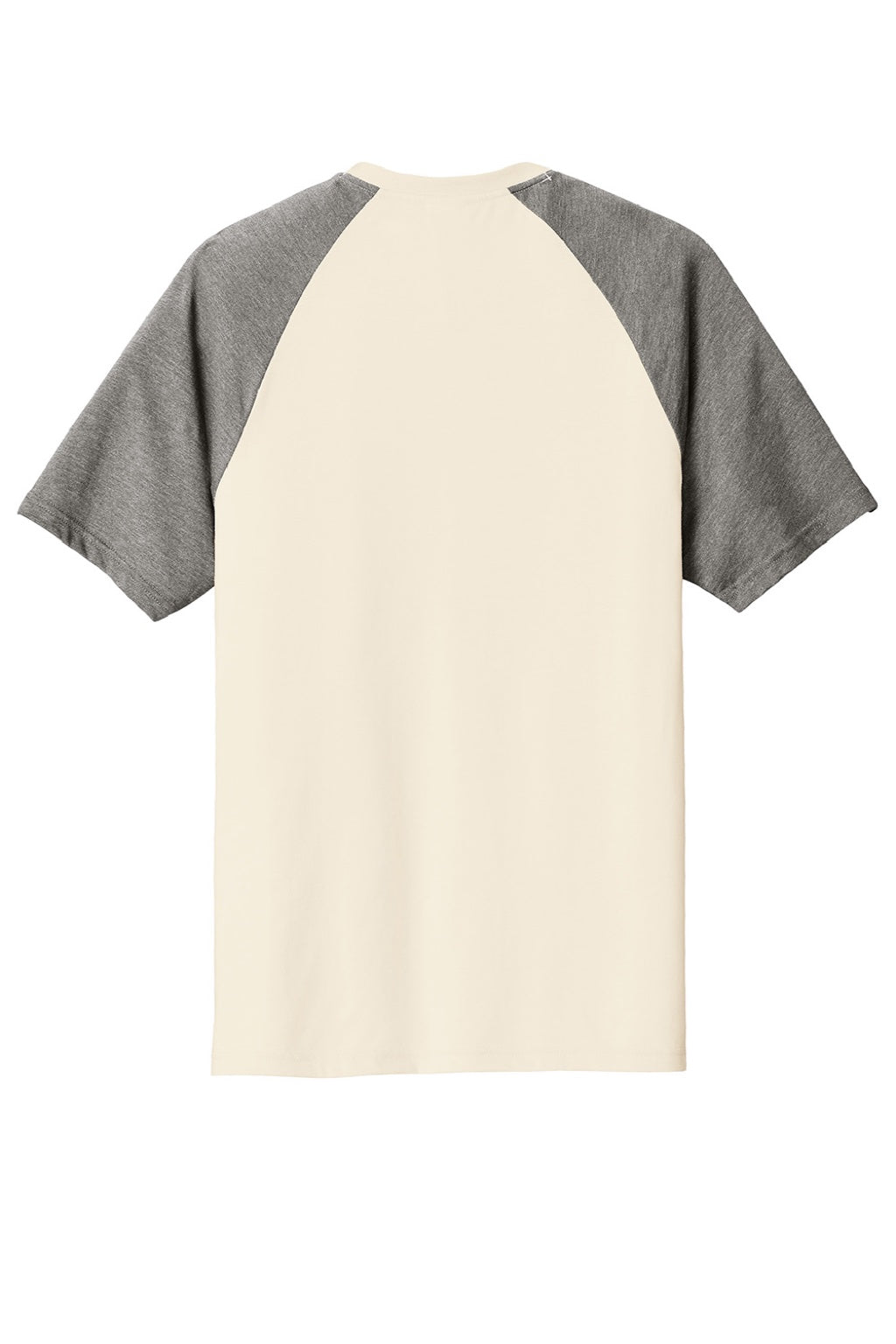 Sport-Tek ST6040 Mens Halftime Raglan Short Sleeve Crewneck T-Shirt Ecru/Heather Vintage Grey Flat Back