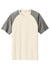 Sport-Tek ST6040 Mens Halftime Raglan Short Sleeve Crewneck T-Shirt Ecru/Heather Vintage Grey Flat Front