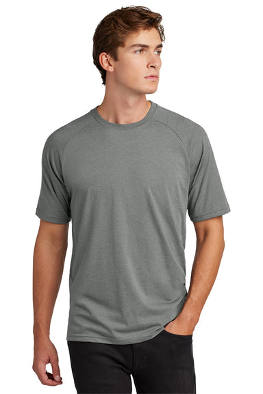 Sport-Tek ST6040 Mens Halftime Raglan Short Sleeve Crewneck T-Shirt Heather Vintage Grey Model Front