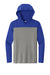 Sport-Tek ST6044 Mens Halftime Long Sleeve Hooded T-Shirt Hoodie Heather Vintage Grey/True Royal Blue Flat Front