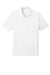 Sport-Tek ST640P Mens RacerMesh Moisture Wicking Short Sleeve Polo Shirt w/ Pocket White Flat Front