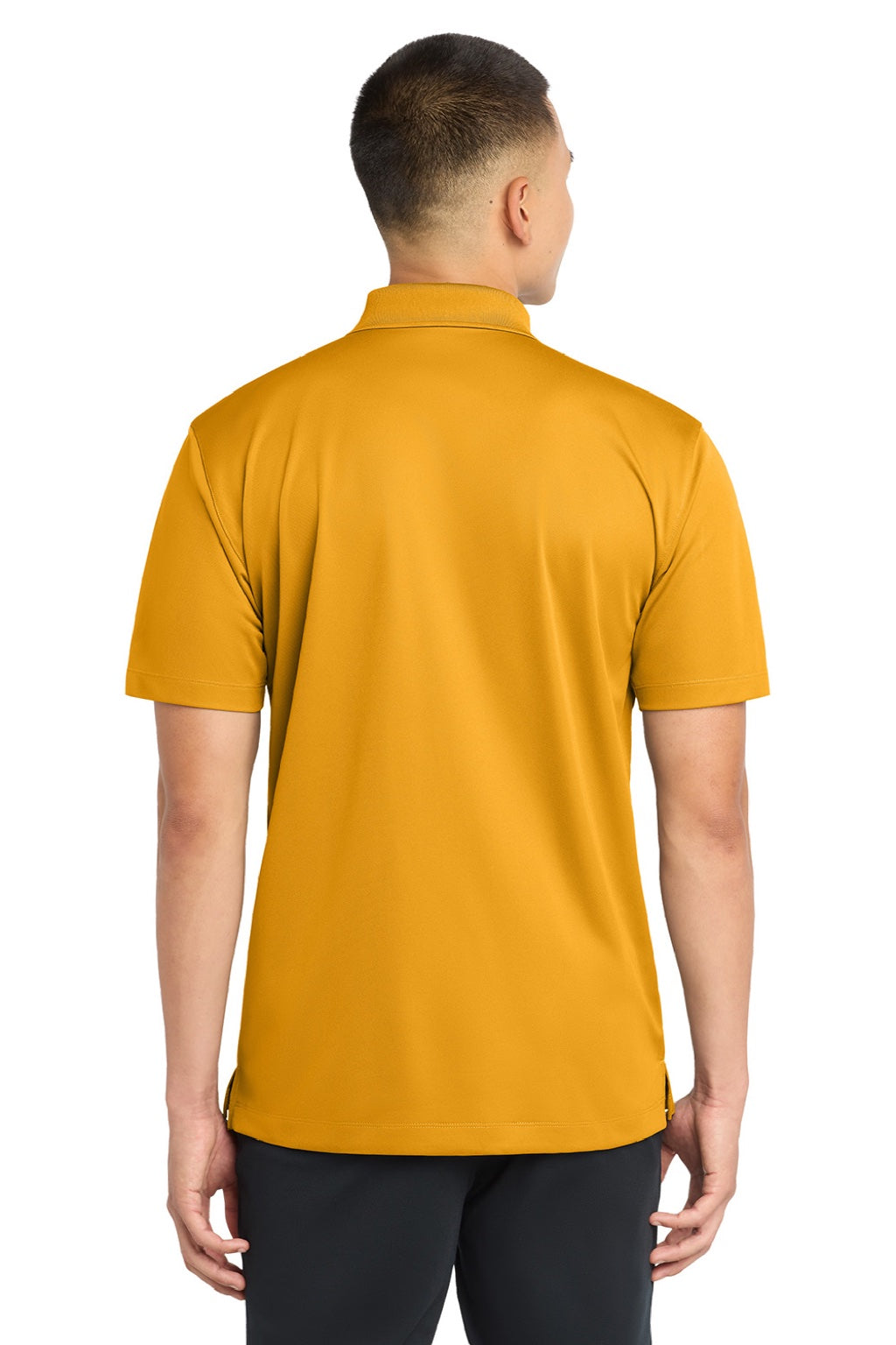 Sport-Tek ST650/TST650 Mens Sport-Wick Moisture Wicking Short Sleeve Polo Shirt Gold Model Back