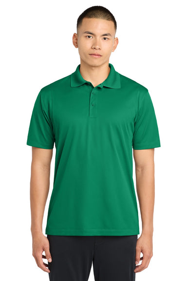 Sport-Tek ST650/TST650 Mens Sport-Wick Moisture Wicking Short Sleeve Polo Shirt Kelly Green Model Front