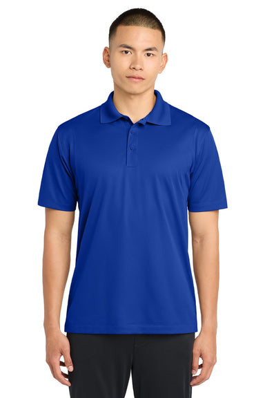 Sport-Tek ST650/TST650 Mens Sport-Wick Moisture Wicking Short Sleeve Polo Shirt True Royal Blue Model Front