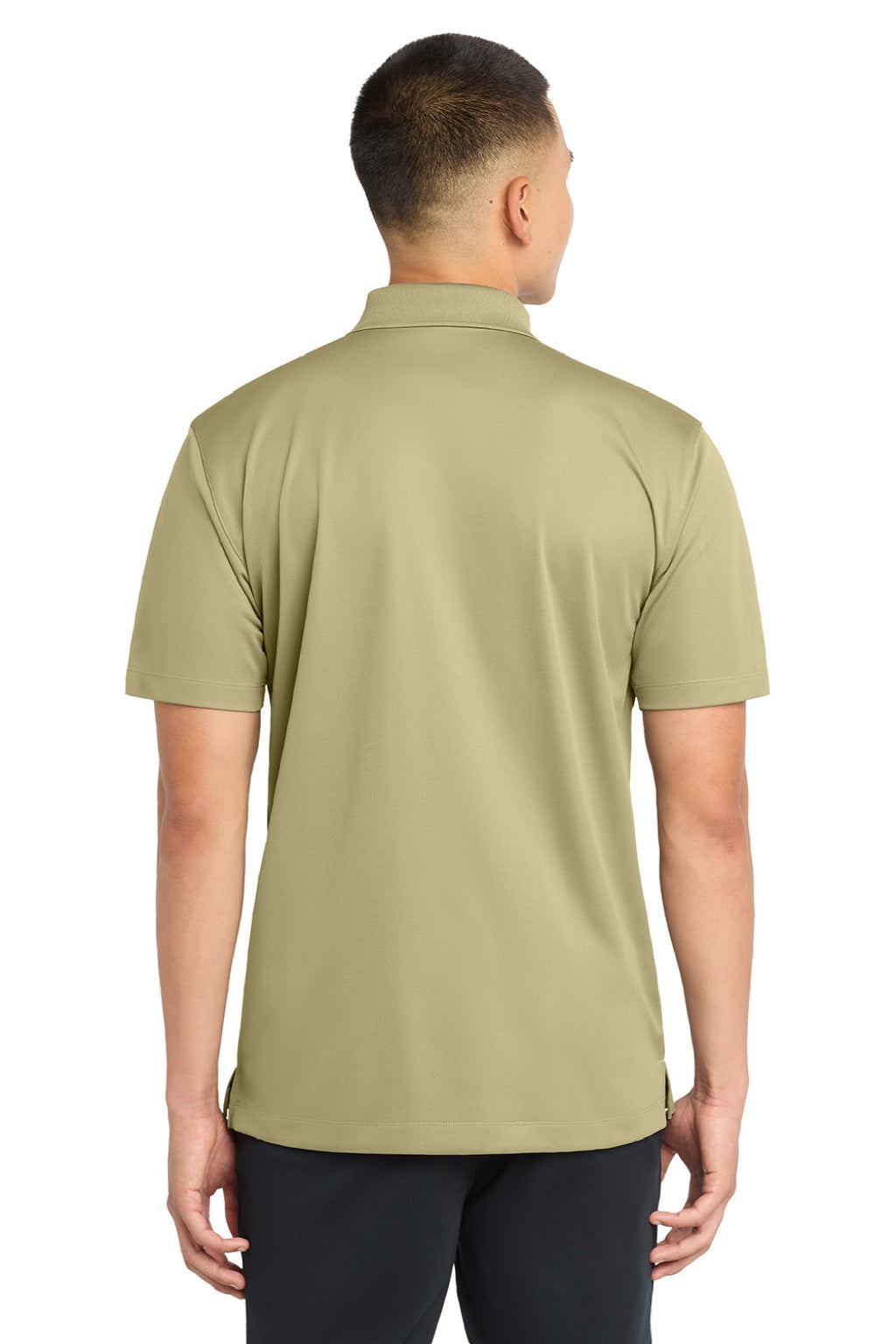 Sport-Tek ST650/TST650 Mens Sport-Wick Moisture Wicking Short Sleeve Polo Shirt Vegas Gold Model Back