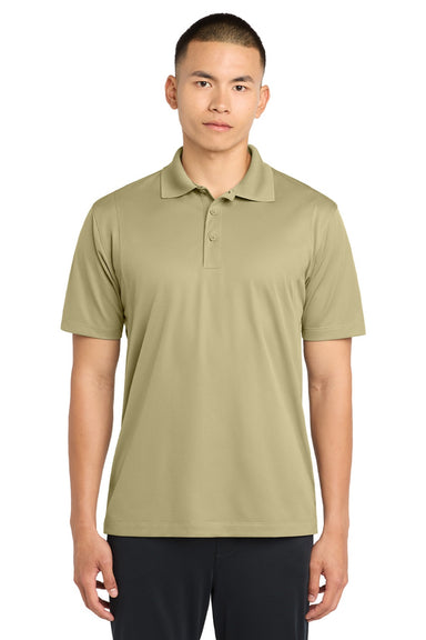 Sport-Tek ST650/TST650 Mens Sport-Wick Moisture Wicking Short Sleeve Polo Shirt Vegas Gold Model Front