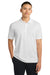 Sport-Tek ST650/TST650 Mens Sport-Wick Moisture Wicking Short Sleeve Polo Shirt White Model Front