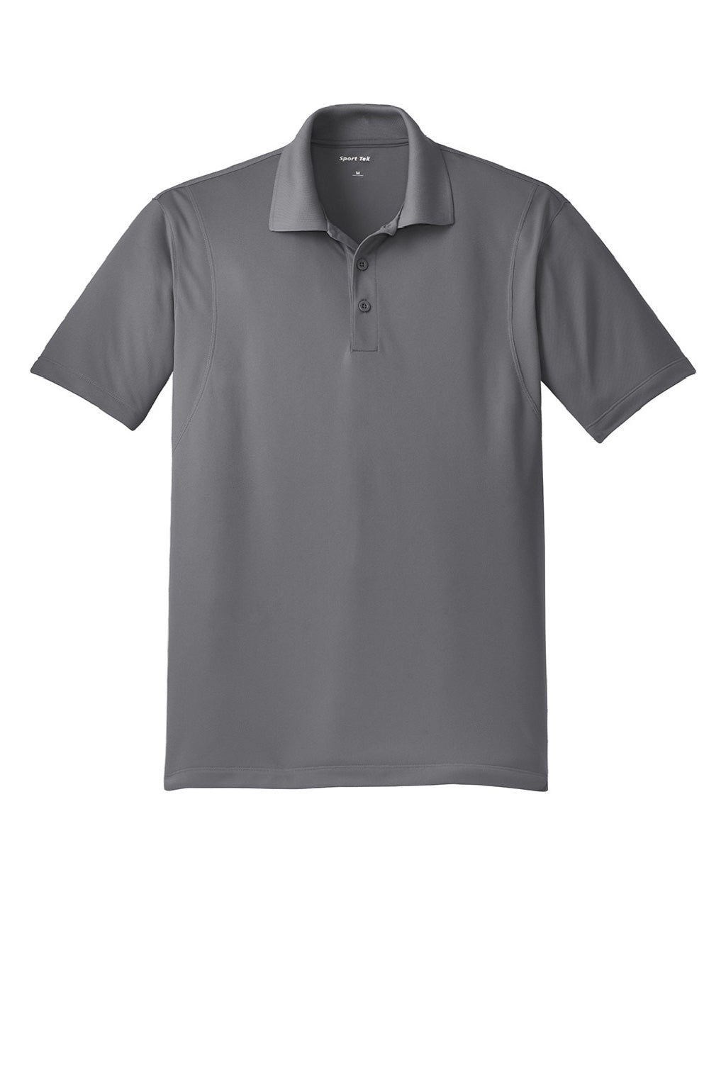 Sport-Tek ST650/TST650 Mens Sport-Wick Moisture Wicking Short Sleeve Polo Shirt Concrete Grey Flat Front