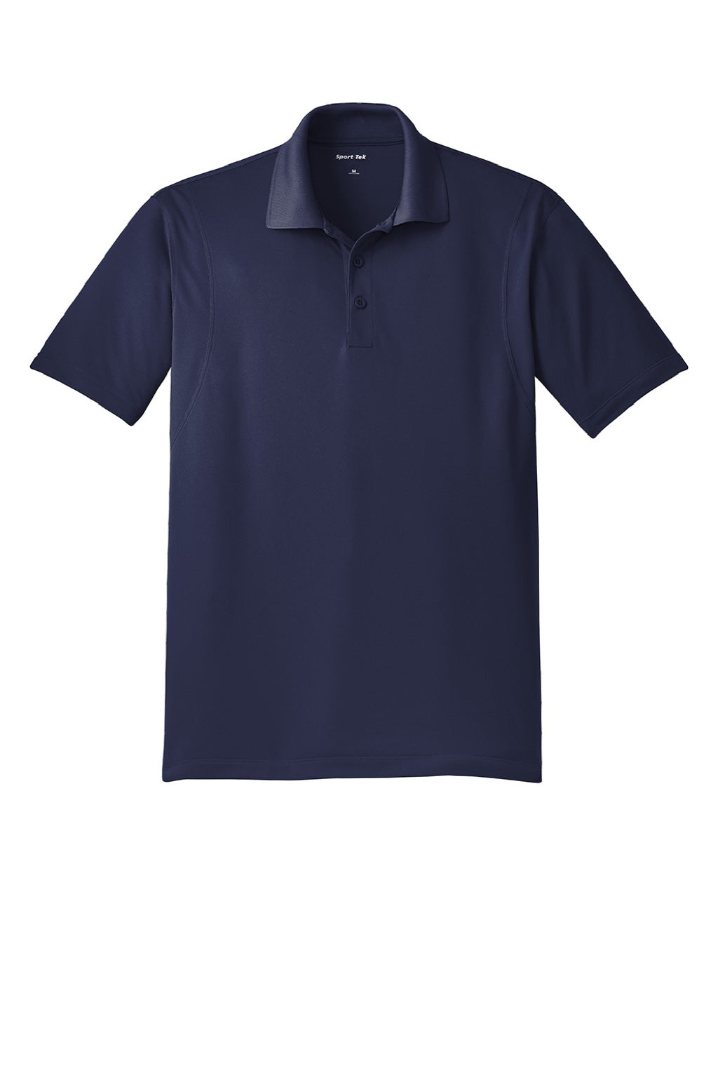Sport-Tek ST650/TST650 Mens Sport-Wick Moisture Wicking Short Sleeve Polo Shirt True Navy Blue Flat Front