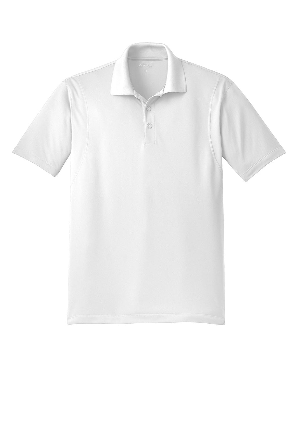 Sport-Tek ST650/TST650 Mens Sport-Wick Moisture Wicking Short Sleeve Polo Shirt White Flat Front