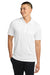 Sport-Tek ST651 Mens Sport-Wick Moisture Wicking Short Sleeve Polo Shirt w/ Pocket White Model Front