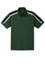 Sport-Tek ST658 Mens Sport-Wick Moisture Wicking Short Sleeve Polo Shirt Forest Green/Black/White Flat Front