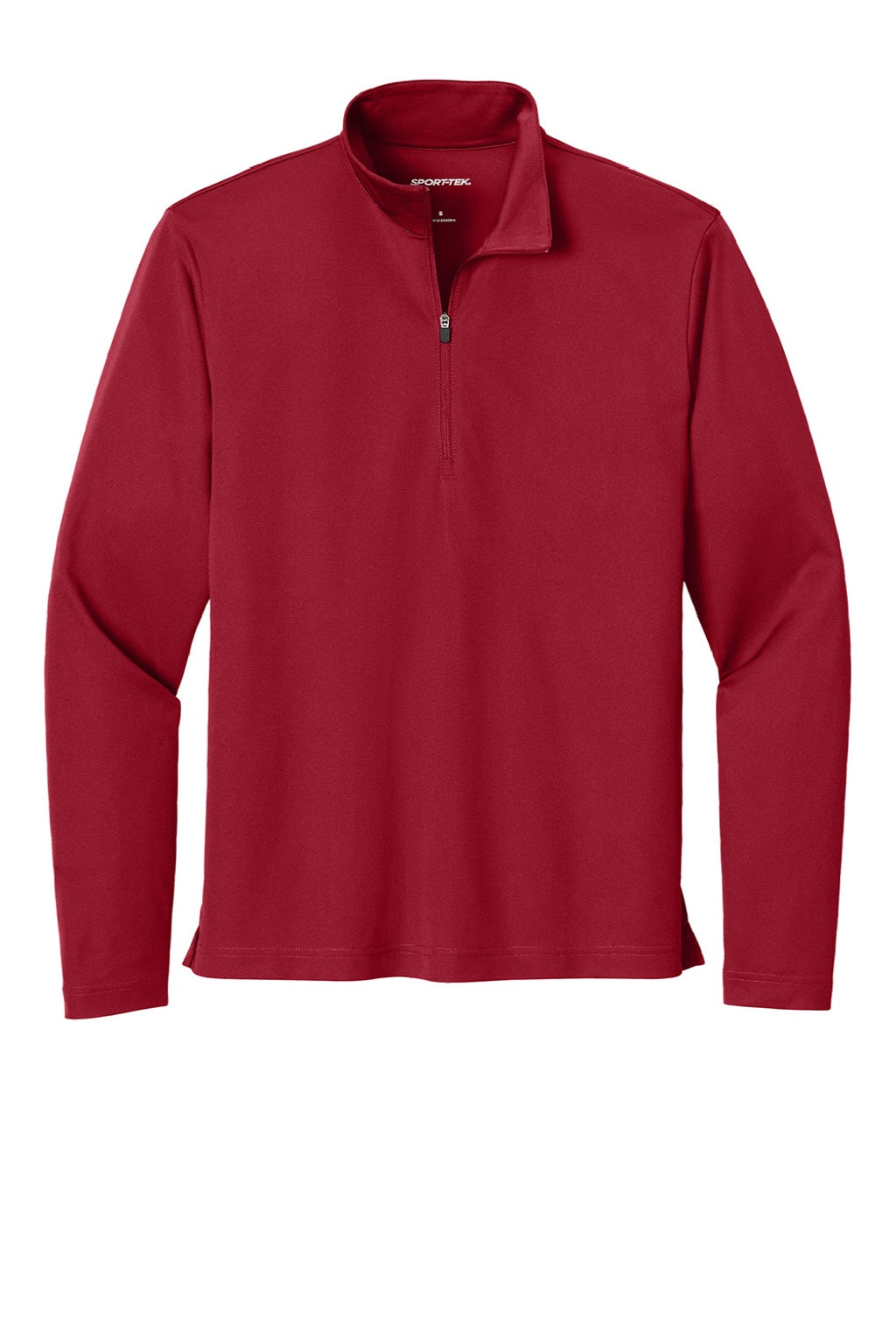 Sport-Tek ST672 Mens Micropique Sport-Wick 1/4 Zip Sweatshirt Deep Red Flat Front