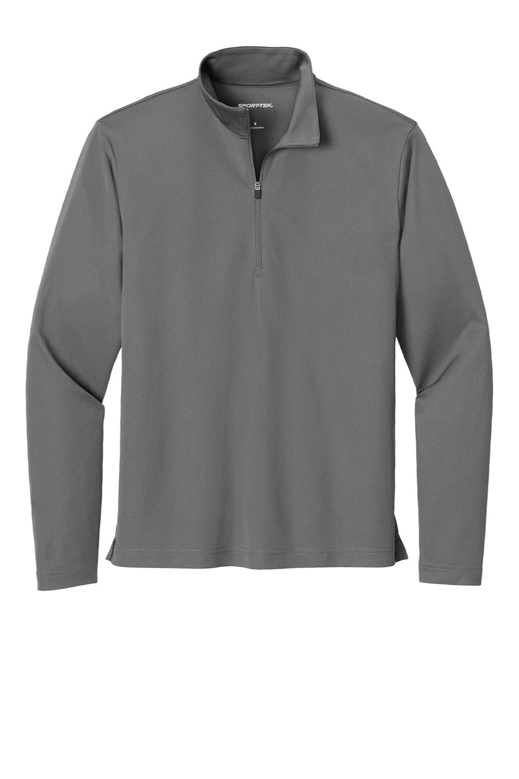 Sport-Tek ST672 Mens Micropique Sport-Wick 1/4 Zip Sweatshirt Concrete Grey Flat Front