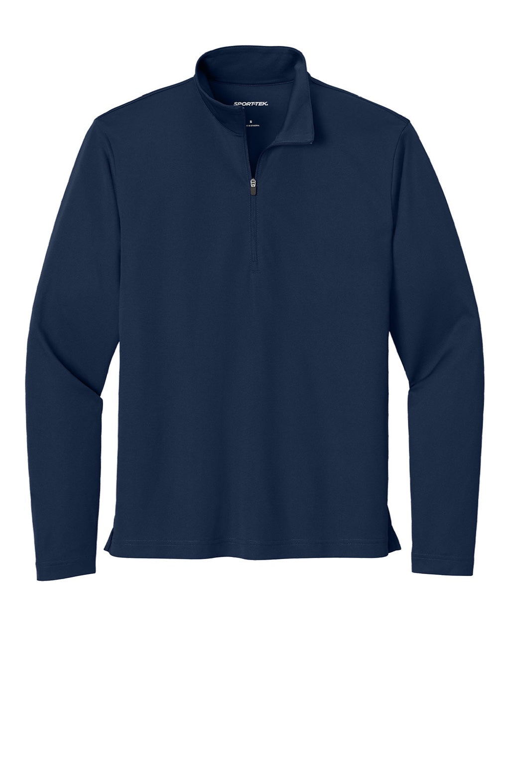 Sport-Tek ST672 Mens Micropique Sport-Wick 1/4 Zip Sweatshirt True Navy Blue Flat Front