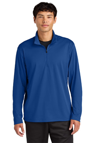 Sport-Tek ST672 Mens Micropique Sport-Wick 1/4 Zip Sweatshirt True Royal Blue Model Front