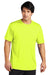 Sport-Tek ST720 Mens Re-Compete Moisture Wicking Short Sleeve Crewneck T-Shirt Neon Yellow Model Front