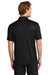 Sport-Tek ST725 Mens Moisture Wicking Re-Compete Short Sleeve Polo Shirt Black Model Back