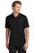 Sport-Tek ST725 Mens Moisture Wicking Re-Compete Short Sleeve Polo Shirt Black Model Front