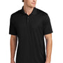 Sport-Tek Mens Moisture Wicking Re-Compete Short Sleeve Polo Shirt - Black
