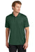 Sport-Tek ST725 Mens Moisture Wicking Re-Compete Short Sleeve Polo Shirt Forest Green Model Front