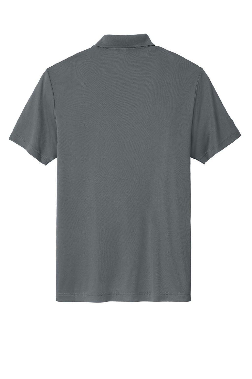 Sport-Tek ST725 Mens Moisture Wicking Re-Compete Short Sleeve Polo Shirt Iron Grey Flat Back