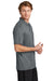 Sport-Tek ST725 Mens Moisture Wicking Re-Compete Short Sleeve Polo Shirt Iron Grey Model Side