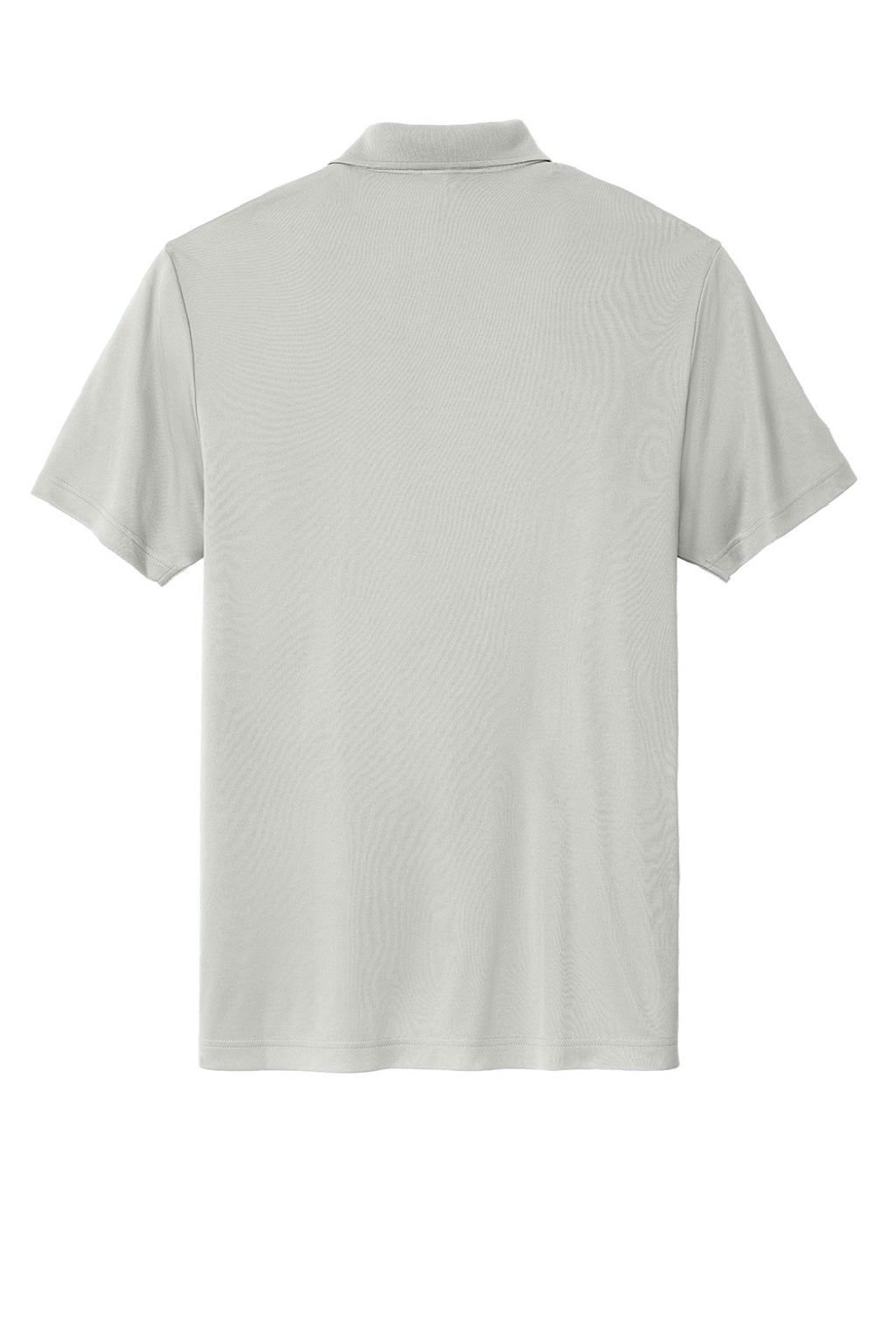 Sport-Tek ST725 Mens Moisture Wicking Re-Compete Short Sleeve Polo Shirt Silver Grey Flat Back